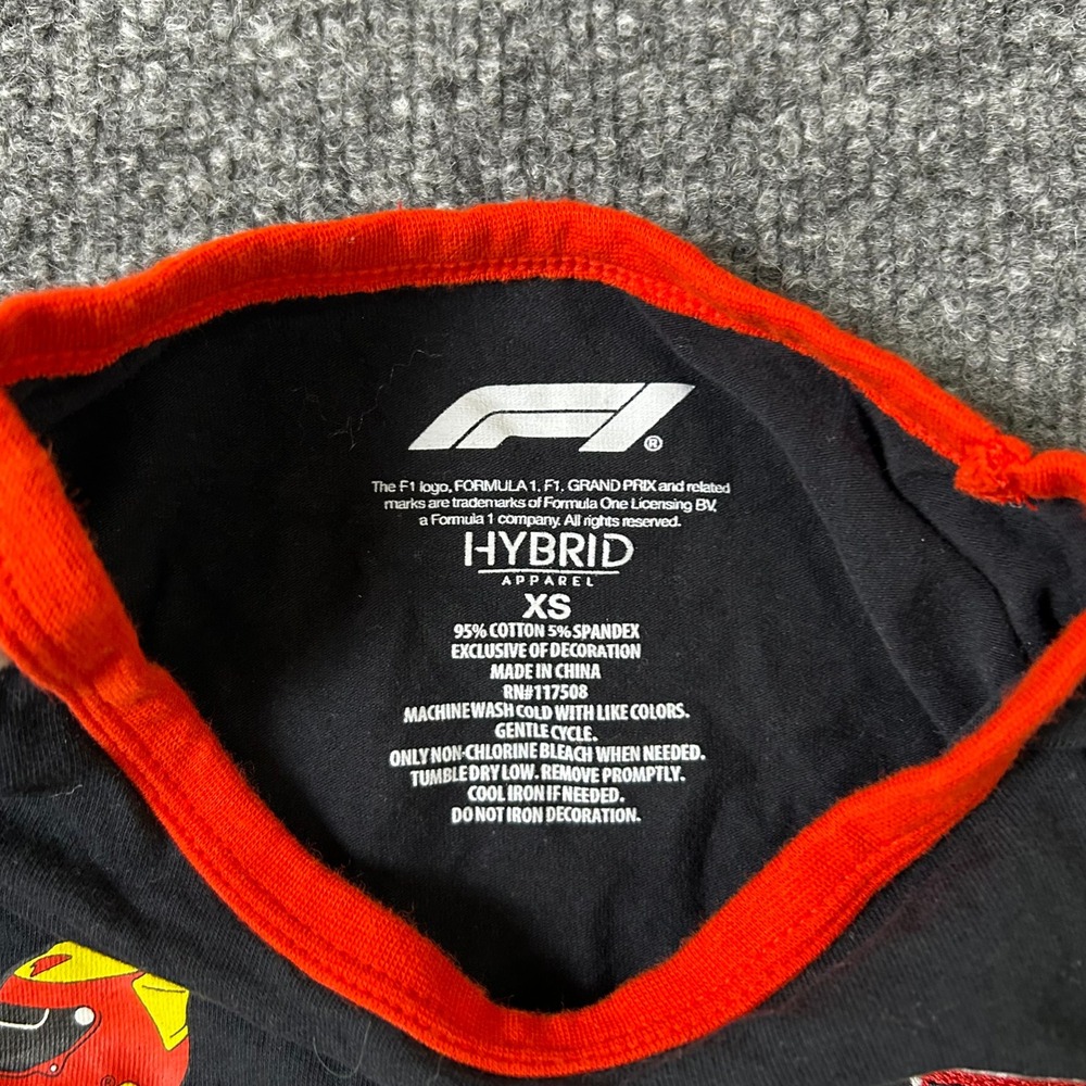 Formula 1 T-Shirt Womens Size XS Black Ringer Racing Division Pit Crew Graphic - Picture 3 of 7